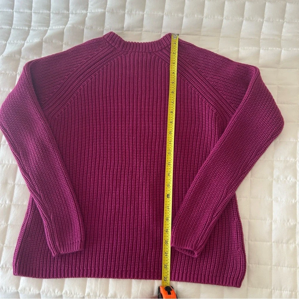 Quince Women's Crew Neck Sweater - Magenta - Picture 7 of 7